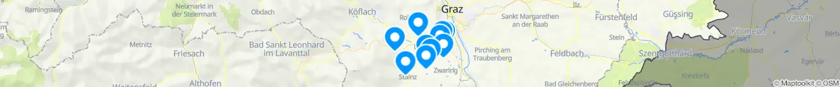 Kartenansicht für Apotheken-Notdienste in der Nähe von Mooskirchen (Voitsberg, Steiermark)